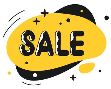 Sale lettering on yellow background PNG, SVG