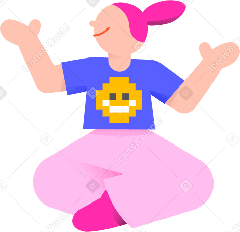 young woman in yoga pose PNG, SVG