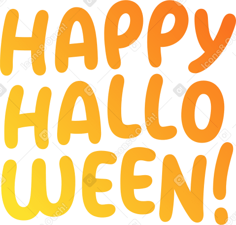 halloween lettering Illustration in PNG, SVG
