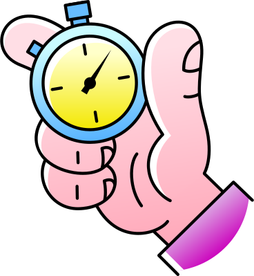 hand with clock stopwatch PNG, SVG