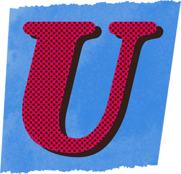 Collage capital letter u PNG, SVG