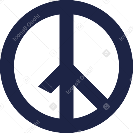 pacifist peace sign painted with graffiti Illustration in PNG, SVG