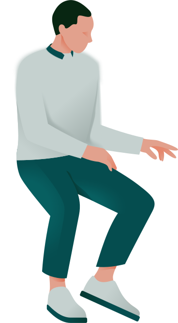 seated man PNG, SVG