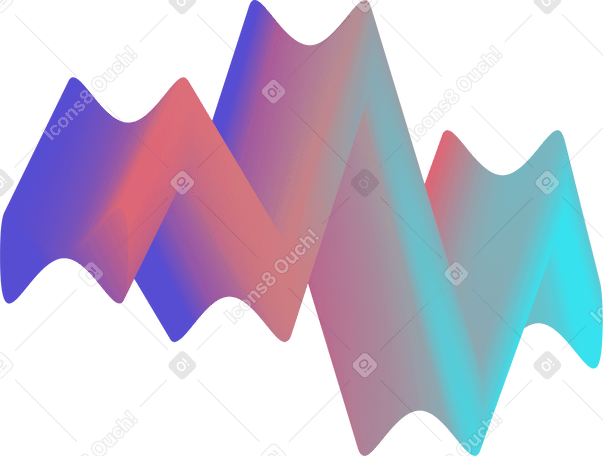 Красочное зигзагообразное пятно в PNG, SVG
