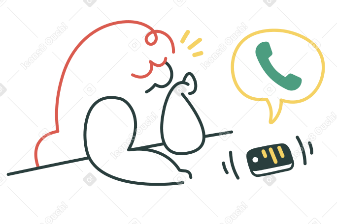 Incoming call Illustration in PNG, SVG