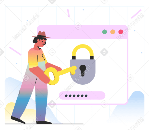 Password protection Illustration in PNG, SVG