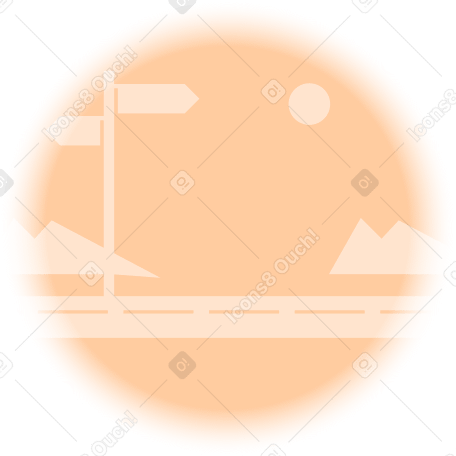 landscape background in a circle PNG, SVG