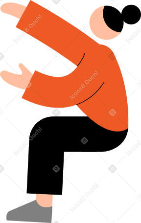 young woman pointing with her hand PNG, SVG