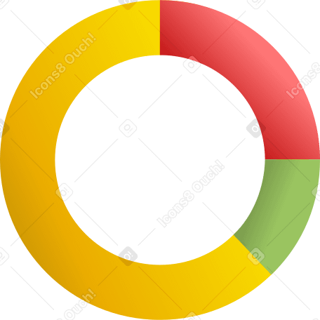 Круговая диаграмма пончик в PNG, SVG