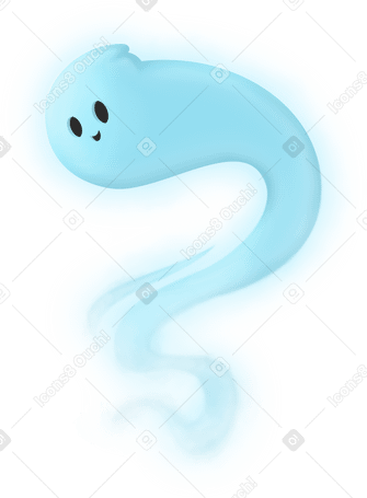 blue ghost PNG, SVG