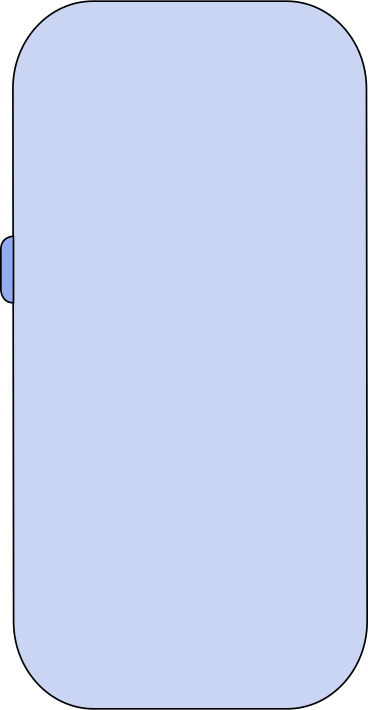 big blue phone with button PNG, SVG