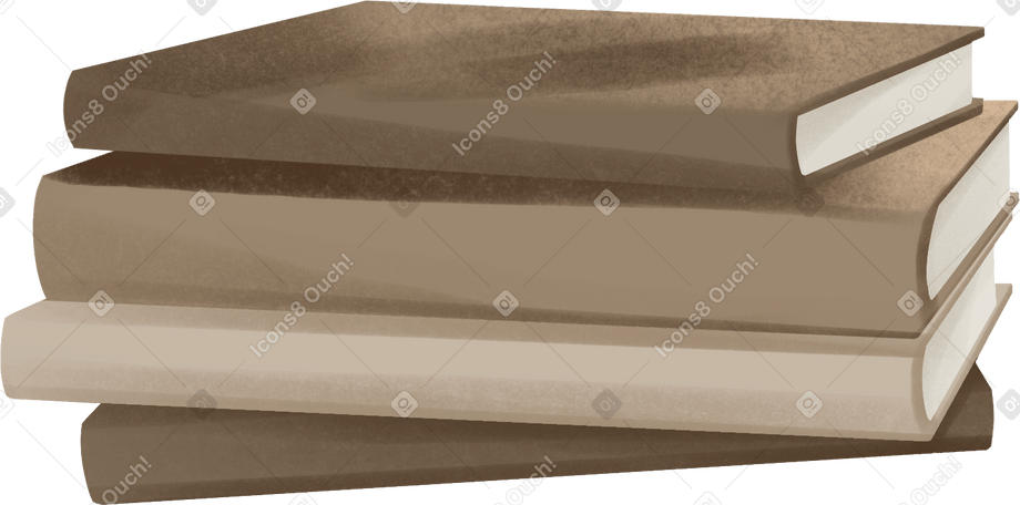 stack of ochre books PNG、SVG