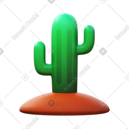 3D 沙漠植物 PNG, SVG