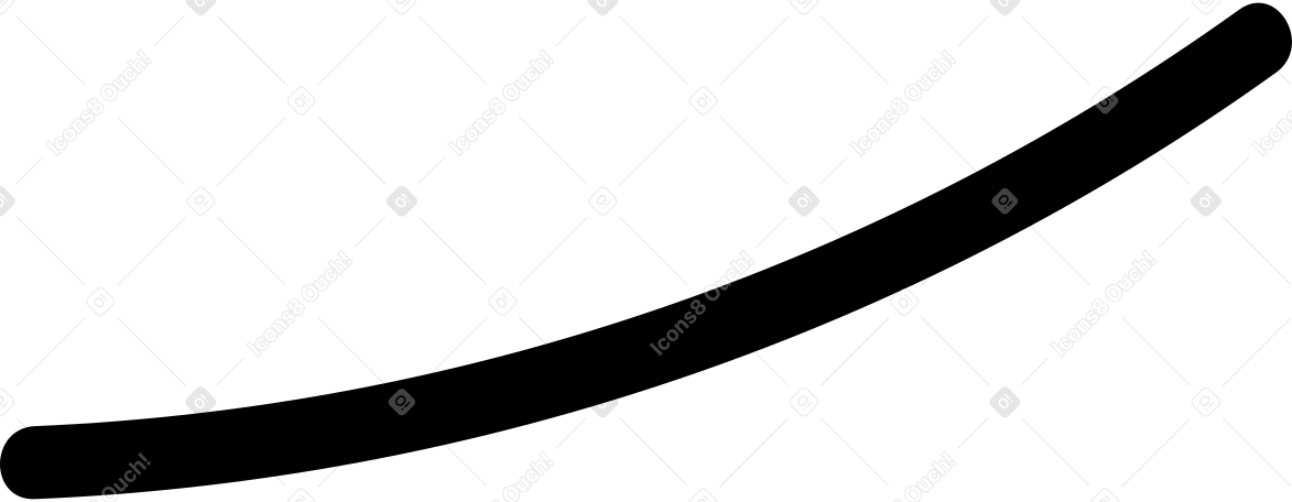 Schwarze gebogene linie PNG, SVG