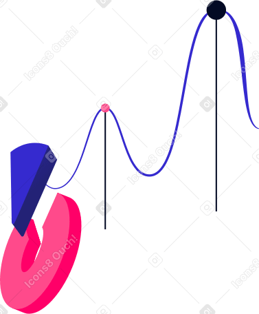 ドーナツと折れ線グラフ PNG、SVG