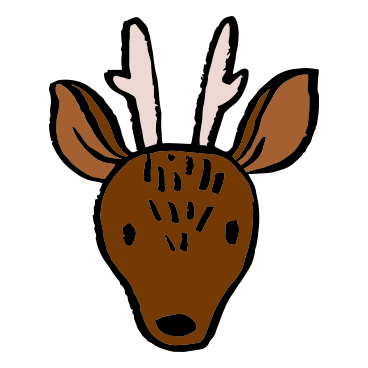 Голова оленя в PNG, SVG