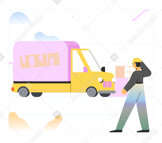 Delivery service Illustration in PNG, SVG