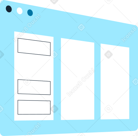 turned browser window with scheduling Illustration in PNG, SVG