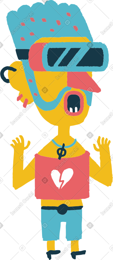 Surprized man PNG, SVG