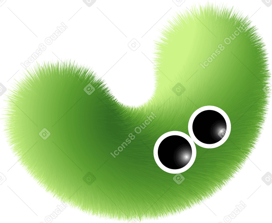 grassy arc with eyes PNG, SVG