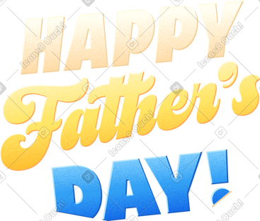 Lettering happy father's day! text PNG, SVG