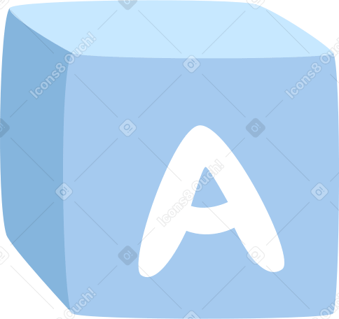 blue cube Illustration in PNG, SVG