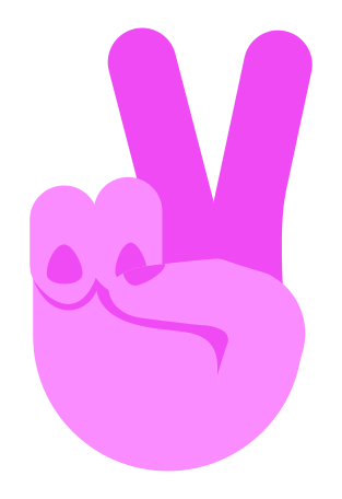 sticker victory gesture Illustration in PNG, SVG
