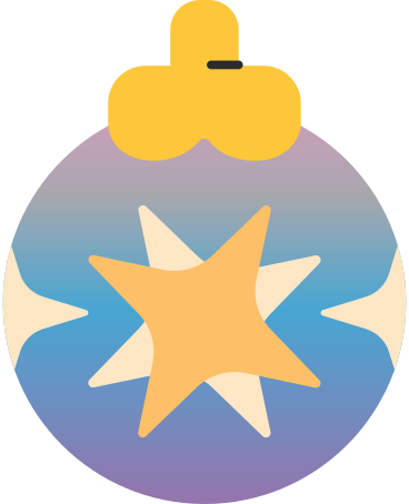 Christmas ball star PNG, SVG
