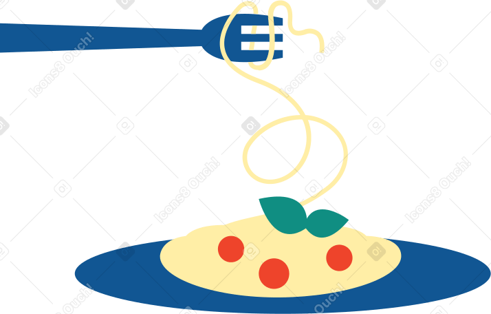 spaghetti Illustration in PNG, SVG
