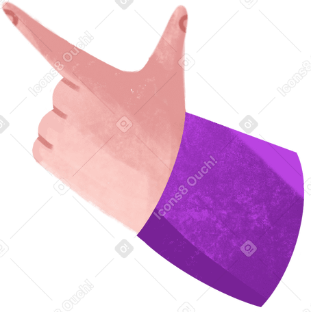 hand with outstretched index finger Illustration in PNG, SVG