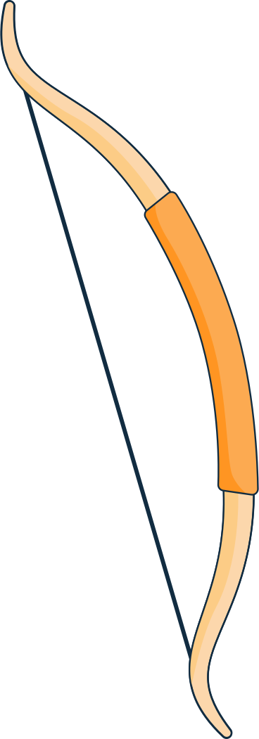 wooden bow PNG, SVG