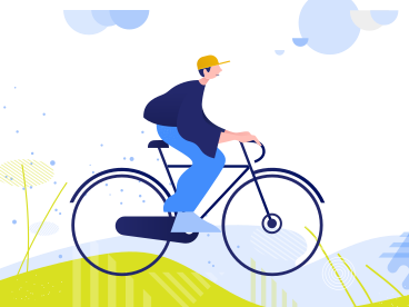 Cycling around parks and other recreational areas. PNG, SVG