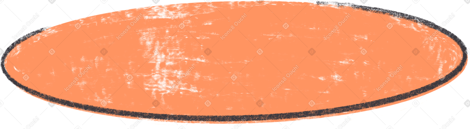 オレンジ色の楕円 PNG、SVG
