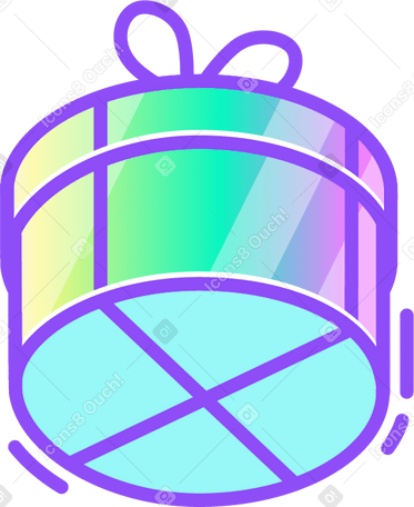 Caixa de presente redonda PNG, SVG