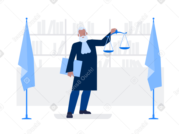 Judge with scales PNG, SVG