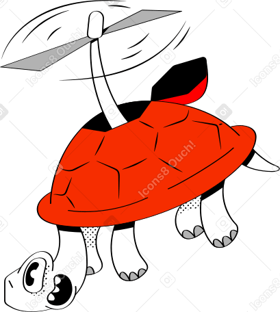 flying turtle Illustration in PNG, SVG