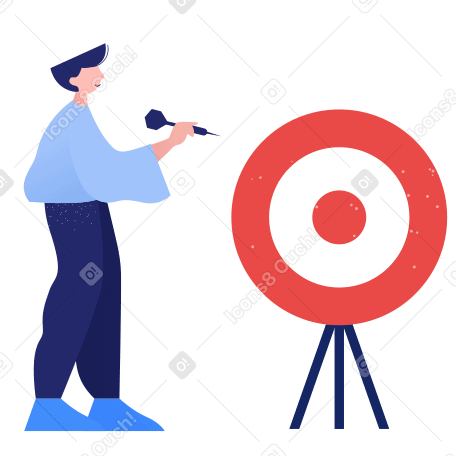 Man hitting the target PNG, SVG
