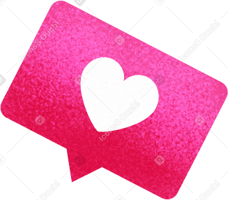 bubble with a heart PNG、SVG