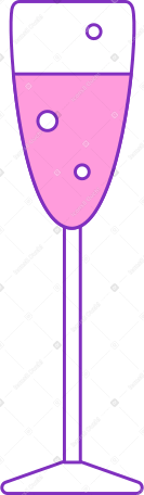 glass of champagne Illustration in PNG, SVG