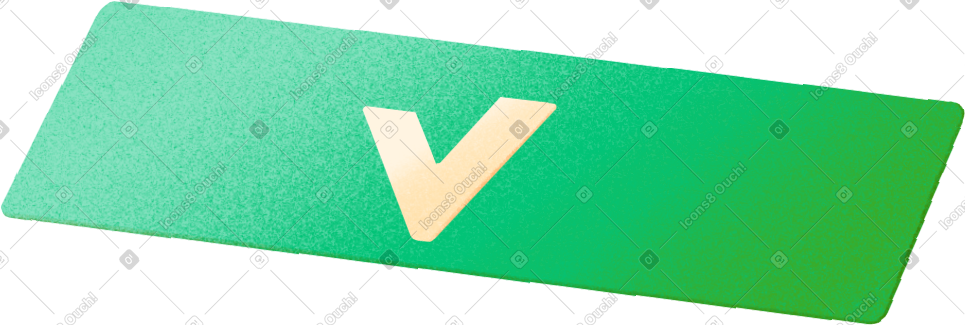 green button with a check mark PNG, SVG