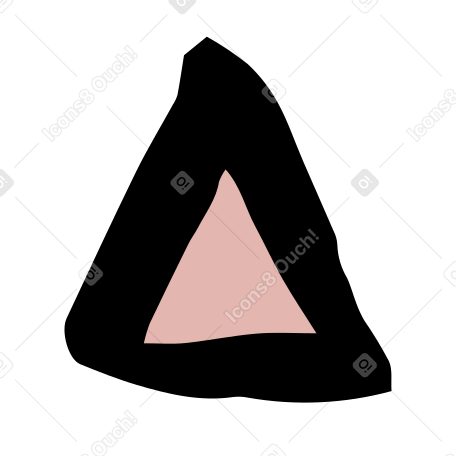 白色粉红色三角形 PNG, SVG