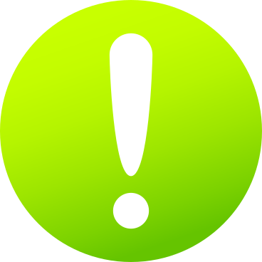 green circle with an exclamation point PNG, SVG