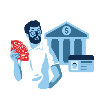 Taking money from the bank PNG, SVG