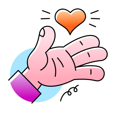 Рука и маленькое красное сердце в PNG, SVG