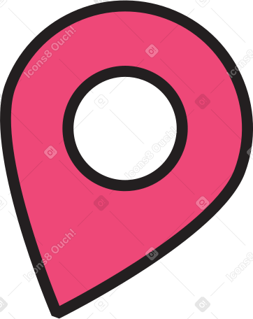 pink geolocation icon Illustration in PNG, SVG