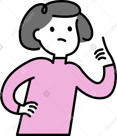 disgruntled woman PNG, SVG