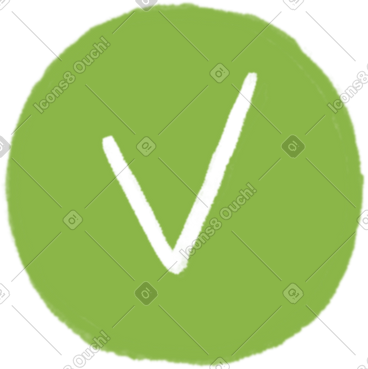 Check mark in the green circle PNG, SVG