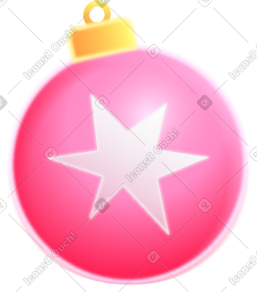 Christmas toy with star PNG, SVG