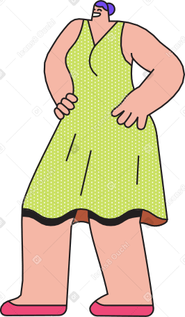 woman posing for photo Illustration in PNG, SVG