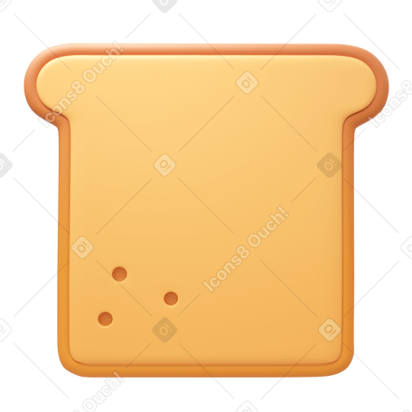 3D toast PNG, SVG